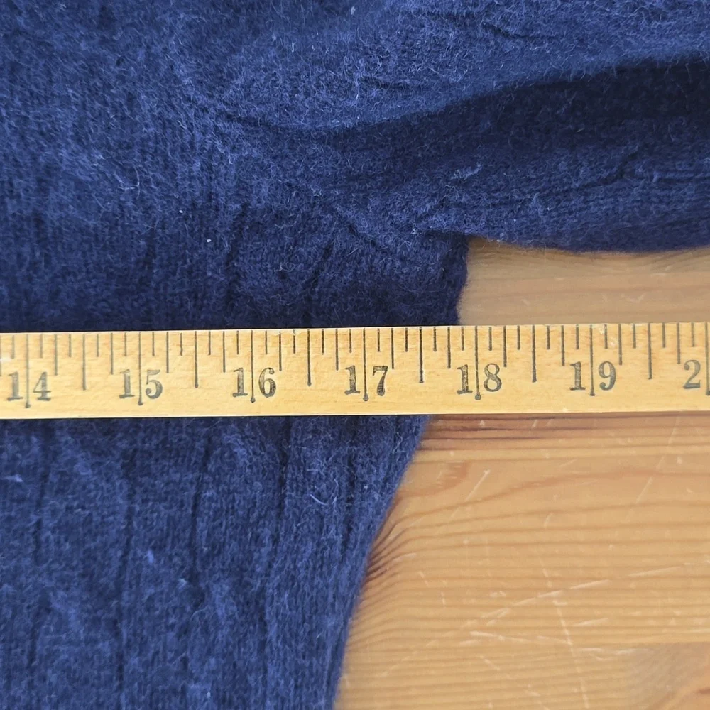 RALPH LAUREN B Label Knitted Cashmere Sweater Navy Blue Size M - Picture 10 of 13